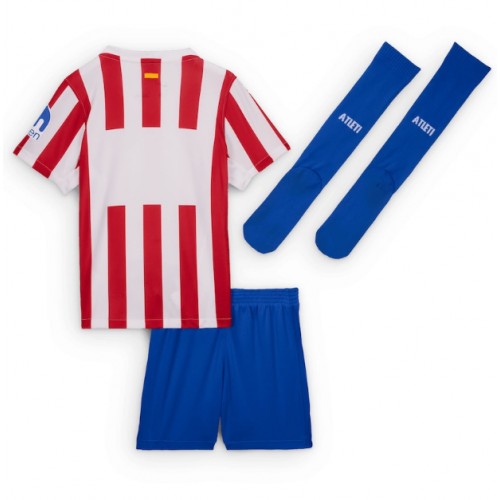 Atletico Madrid Prima Maglia Bambino 2025-26 Manica Corta (+ Pantaloni corti)
